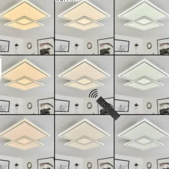 Plafonnier Salamo LED Blanc, 1 lumière, Télécommandes