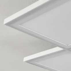 Plafonnier Salamo LED Blanc, 1 lumière, Télécommandes