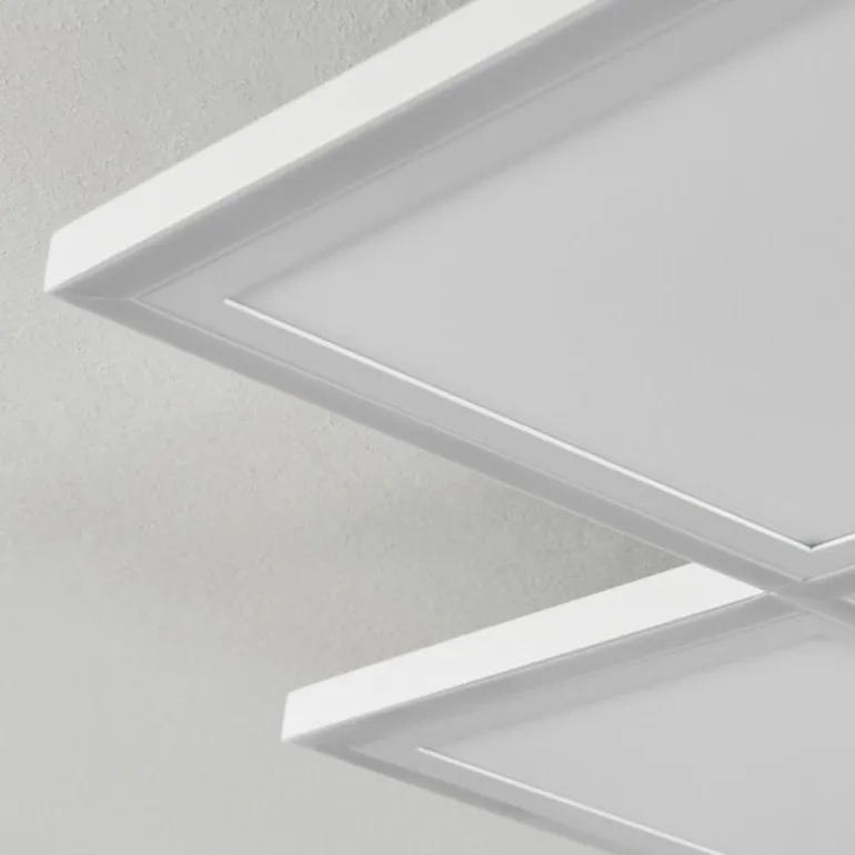 Plafonnier Salamo LED Blanc, 1 lumière, Télécommandes