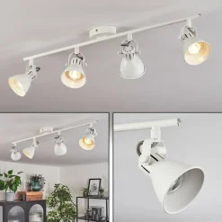 Plafonnier Salinas LED Blanc, 4 lumières