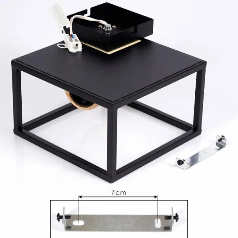 Plafonnier Salla Bois clair, Noir, 1 lumière