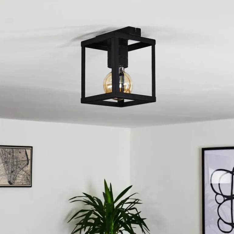 Plafonnier Salla Noir, 1 lumière