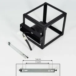 Plafonnier Salla Noir, 1 lumière