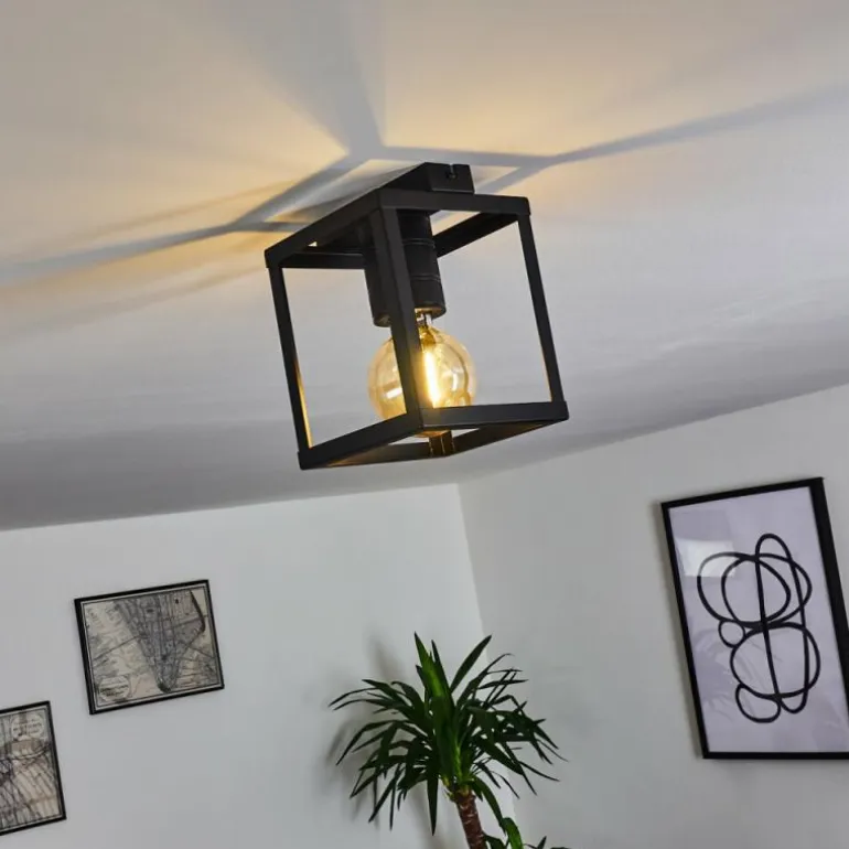 Plafonnier Salla Noir, 1 lumière