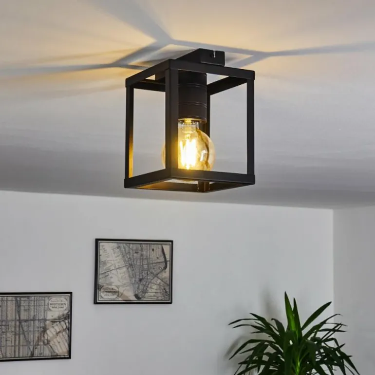 Plafonnier Salla Noir, 1 lumière