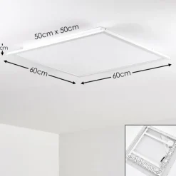 Plafonnier Salmi LED Aluminium, Blanc, 1 lumière