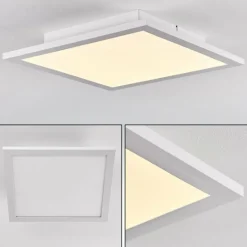 Plafonnier Salmi LED Aluminium, Blanc, 1 lumière