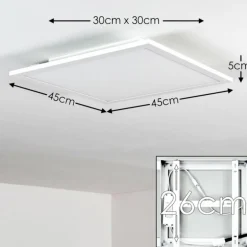 Plafonnier Salmi LED Blanc, 1 lumière