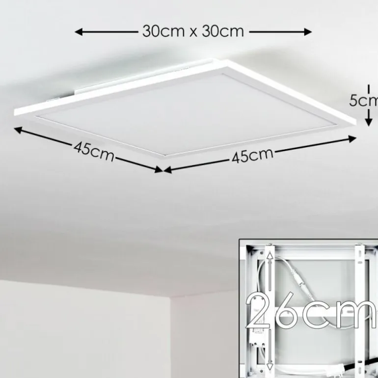 Plafonnier Salmi LED Blanc, 1 lumière