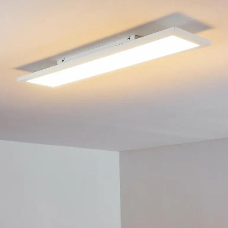 Plafonnier Salmi LED Blanc, 1 lumière, Télécommandes