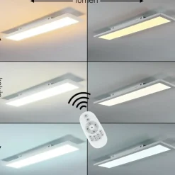 Plafonnier Salmi LED Blanc, 1 lumière, Télécommandes