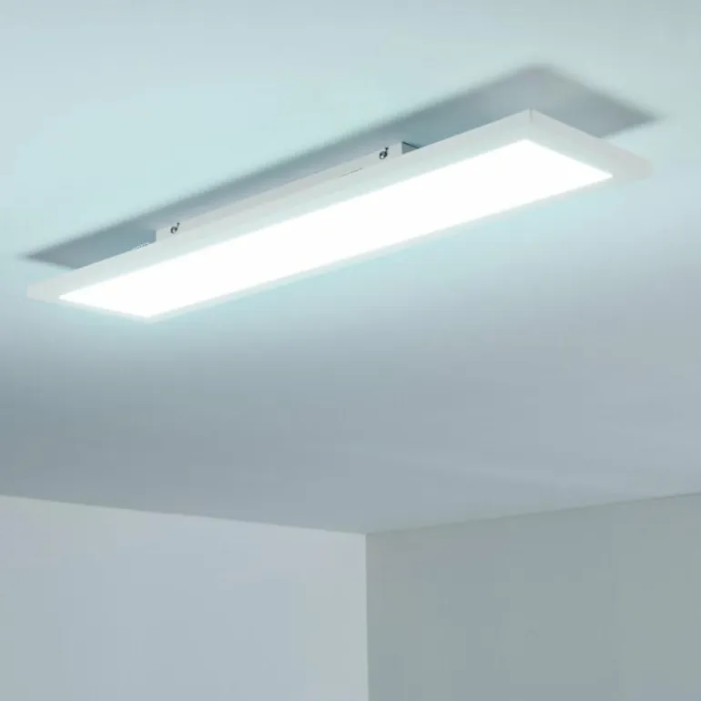 Plafonnier Salmi LED Blanc, 1 lumière, Télécommandes
