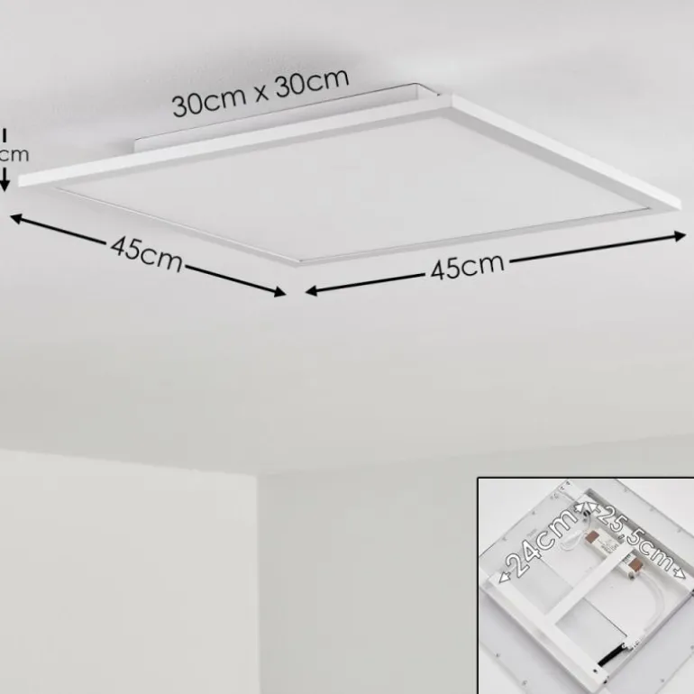 Plafonnier Salmi LED Blanc, 1 lumière
