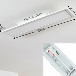 Plafonnier Salmi LED Blanc, 1 lumière