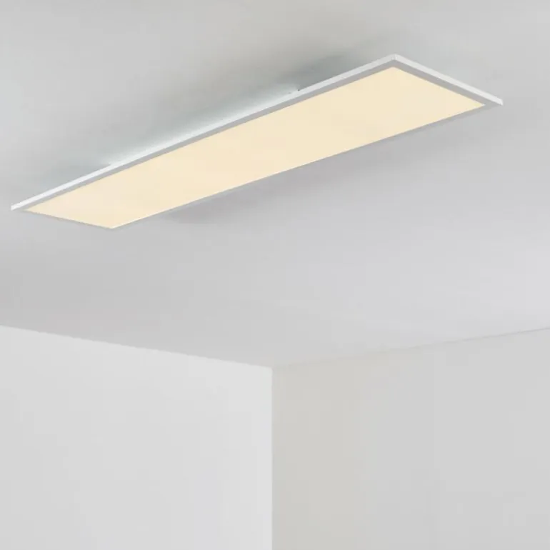 Plafonnier Salmi LED Blanc, 1 lumière, Télécommandes