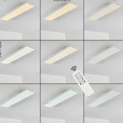 Plafonnier Salmi LED Blanc, 1 lumière, Télécommandes
