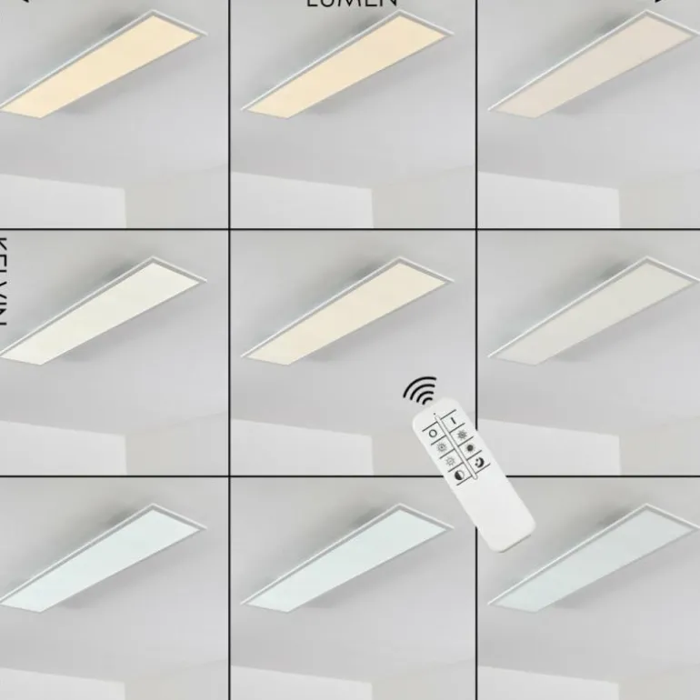 Plafonnier Salmi LED Blanc, 1 lumière, Télécommandes