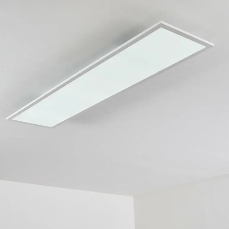 Plafonnier Salmi LED Blanc, 1 lumière, Télécommandes