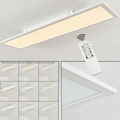 Plafonnier Salmi LED Blanc, 1 lumière, Télécommandes