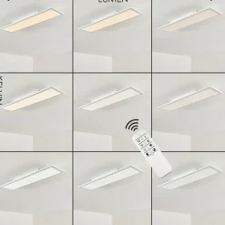 Plafonnier Salmi LED Blanc, 1 lumière, Télécommandes