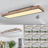 Plafonnier Salmi LED Brun, Couleur bois, Noir, 1 lumière, Télécommandes