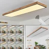 Plafonnier Salmi LED Couleur bois, Noir, Blanc, 1 lumière, Télécommandes