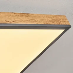 Plafonnier Salmi LED Couleur bois, Noir, Blanc, 1 lumière