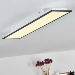 Plafonnier Salmi LED Noir, Blanc, 1 lumière