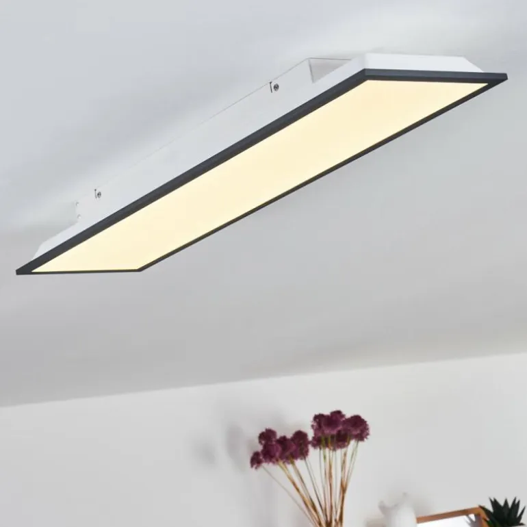 Plafonnier Salmi LED Noir, Blanc, 1 lumière