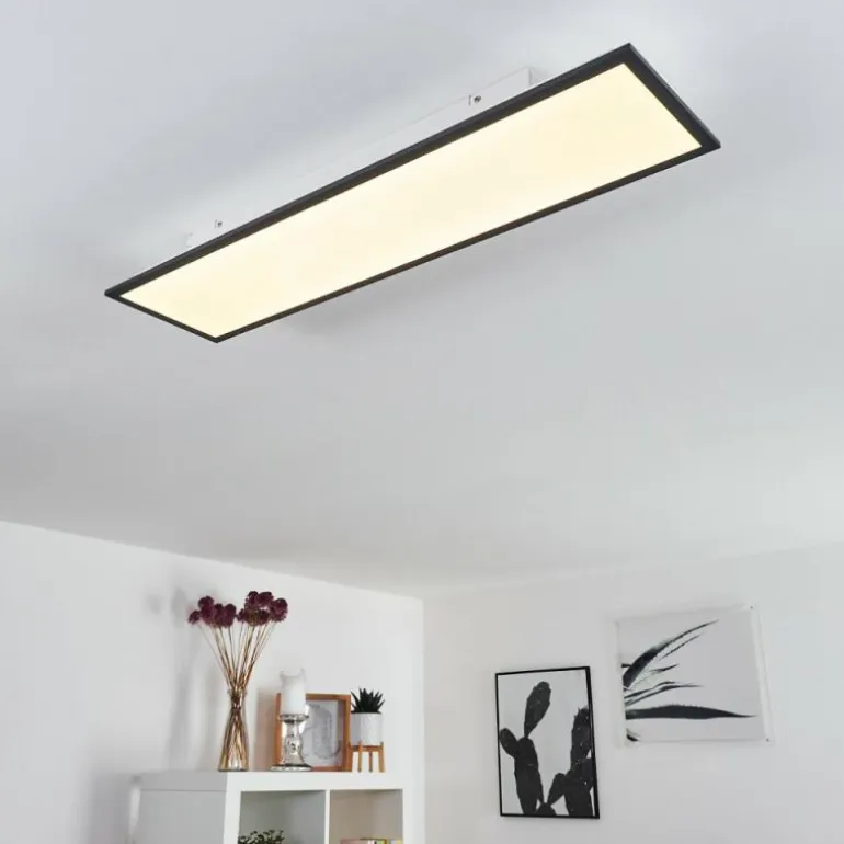 Plafonnier Salmi LED Noir, Blanc, 1 lumière