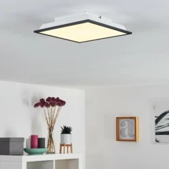 Plafonnier Salmi LED Noir, Blanc, 1 lumière