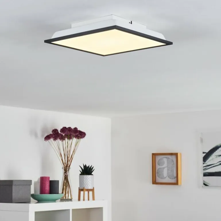 Plafonnier Salmi LED Noir, Blanc, 1 lumière