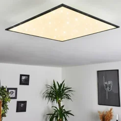 Plafonnier Salmi LED Noir, Blanc, 1 lumière