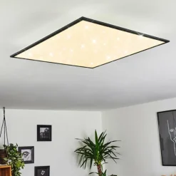 Plafonnier Salmi LED Noir, Blanc, 1 lumière