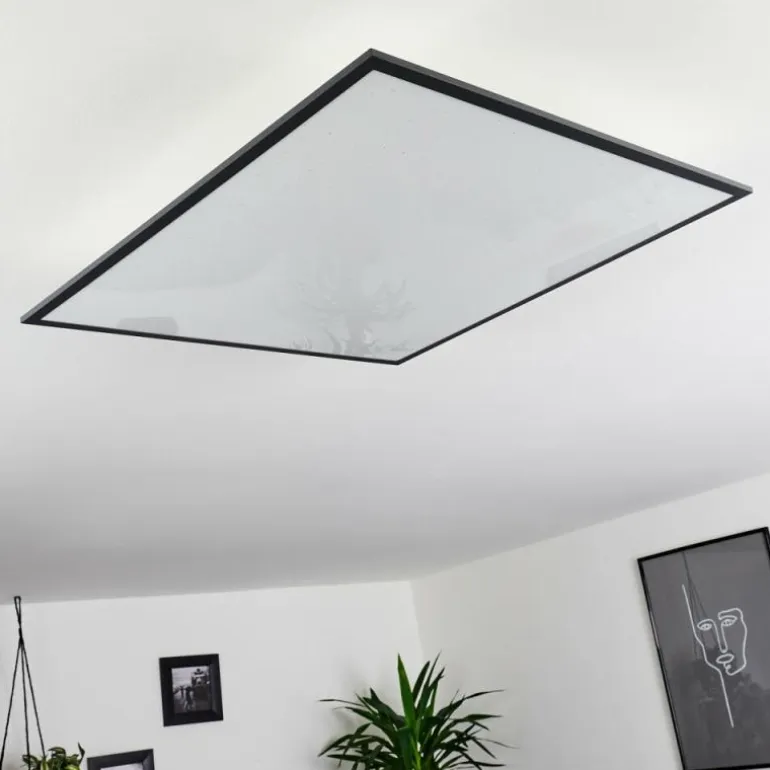 Plafonnier Salmi LED Noir, Blanc, 1 lumière