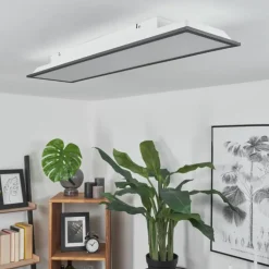Plafonnier Salmi LED Noir, Blanc, 1 lumière