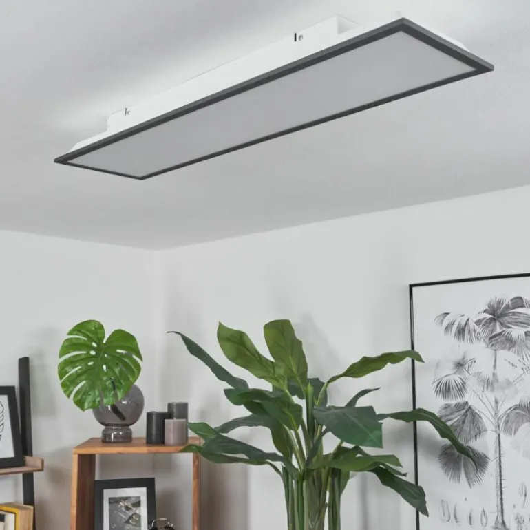 Plafonnier Salmi LED Noir, Blanc, 1 lumière