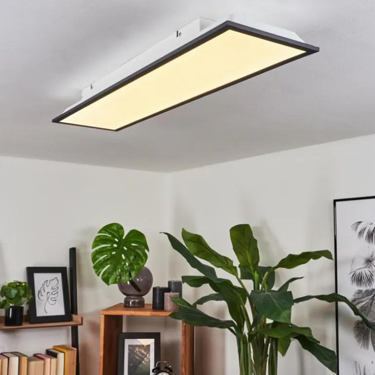 Plafonnier Salmi LED Noir, Blanc, 1 lumière
