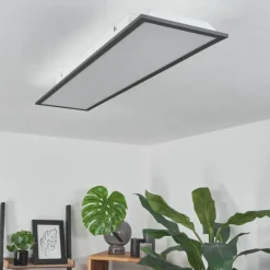 Plafonnier Salmi LED Noir, Blanc, 1 lumière