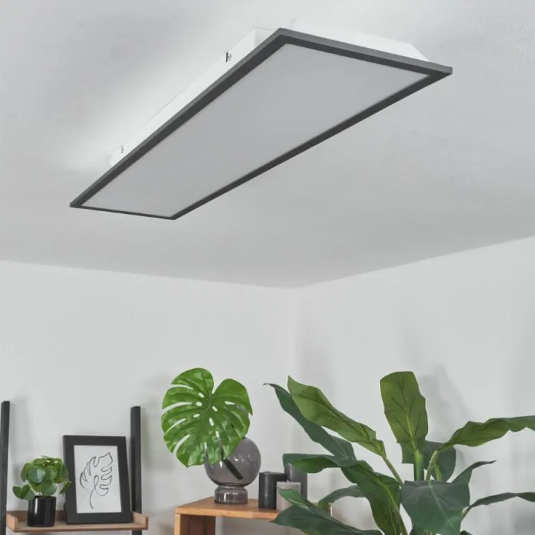 Plafonnier Salmi LED Noir, Blanc, 1 lumière