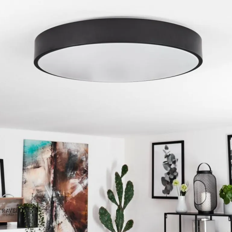 Plafonnier Samaira LED Blanc, 1 lumière, Télécommandes