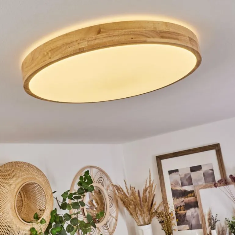 Plafonnier Samaira LED Écru, 1 lumière, Télécommandes