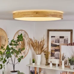 Plafonnier Samaira LED Écru, 1 lumière, Télécommandes