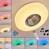 Plafonnier Sambani LED Chrome, Blanc, 1 lumière, Télécommandes, Changeur de couleurs