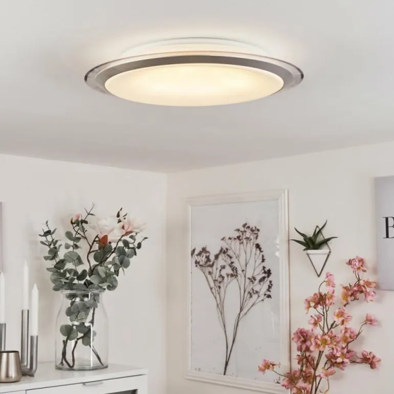 Plafonnier Sapioris LED Argenté, 1 lumière