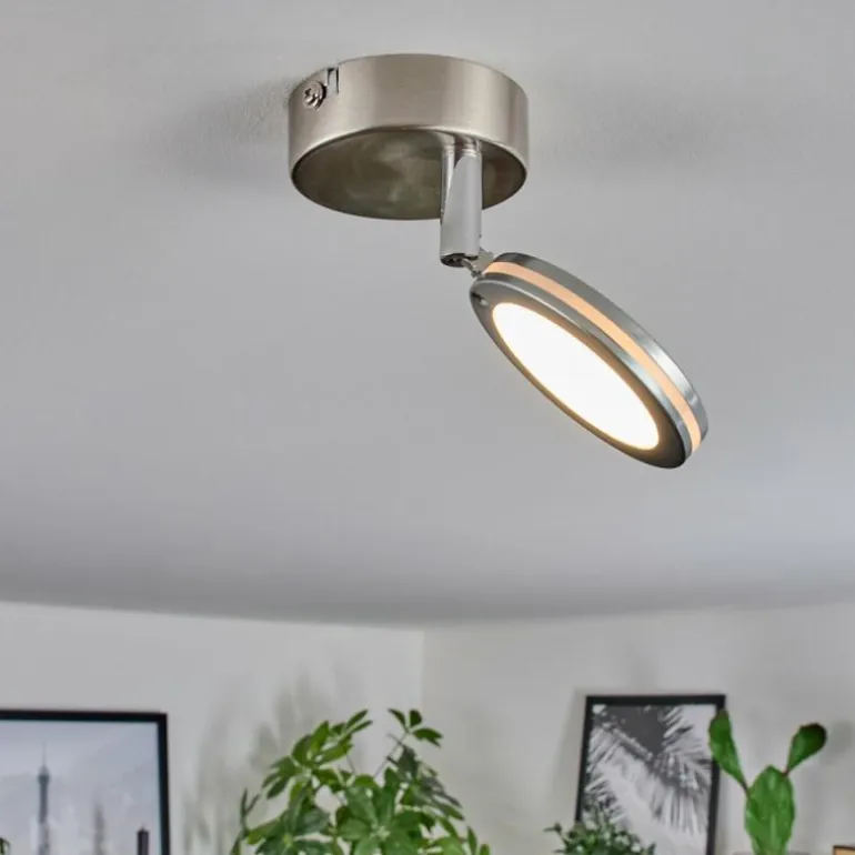 Plafonnier Sarnadinha LED Nickel mat, 1 lumière