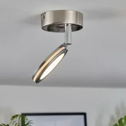 Plafonnier Sarnadinha LED Nickel mat, 1 lumière