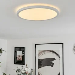 Plafonnier Sasinhosa LED Blanc, 1 lumière, Télécommandes