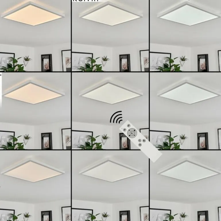 Plafonnier Sasinhosa LED Blanc, 1 lumière, Télécommandes