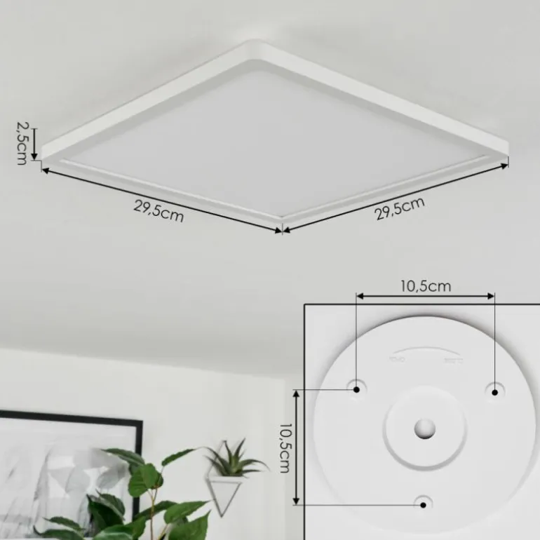 Plafonnier Sasinhosa LED Blanc, 1 lumière, Télécommandes